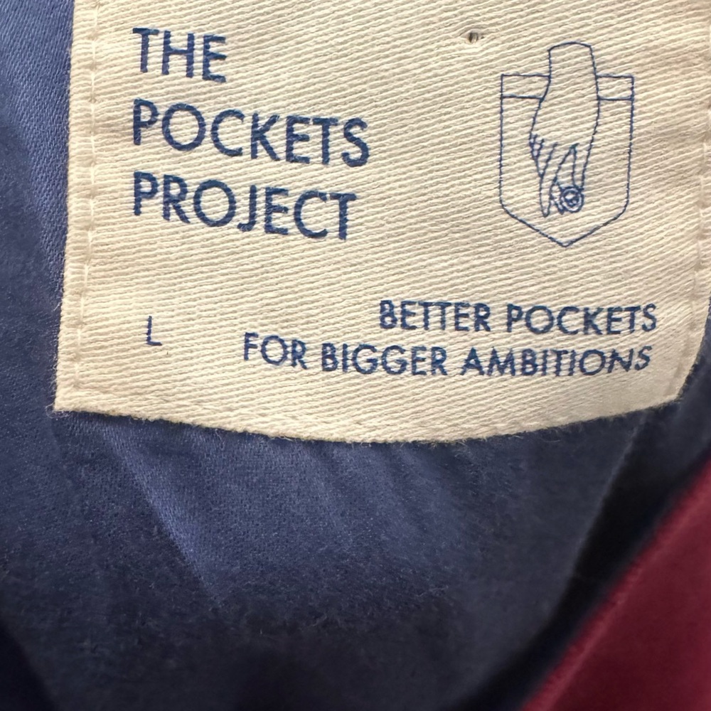 RARE The Pockets Project Bonbon Linen Dress Peony Classic Minimalist Style Large - Picture 2 of 8